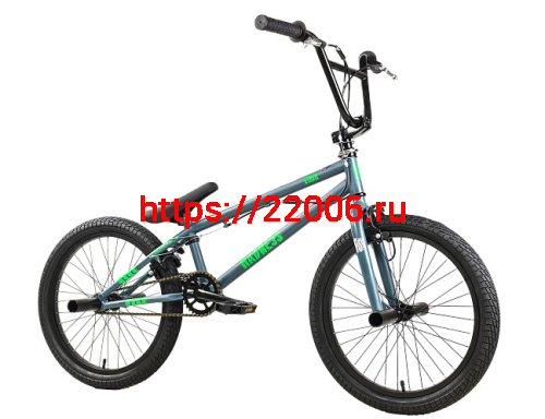 Велосипед 20" Stark'25 Madness BMX 2 (рама ст.,клещ. торм.,гироротор)темно-серый матов/зел неон/чер Велосипед 20" Stark'25 Madness BMX 2 (рама ст.,клещ. торм.,гироротор)темно-серый матов/зел неон/чер