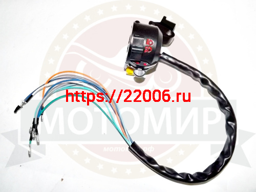 Переключатель Альфа, левый (черный) с проводом (ВНИМАТЕЛЬНО) фото 2