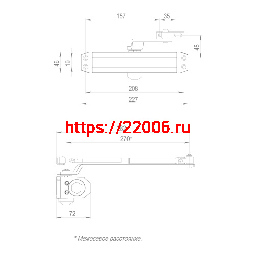 Доводчик Fuaro (Фуаро) дверной DC20-5 (DC-205) WH до 120 кг (белый) фото 3 Доводчик Fuaro (Фуаро) дверной DC20-5 (DC-205) WH до 120 кг (белый) фото 3