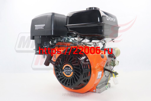 Двигатель HEMEN 18,5 л.с. с катушкой 11А132Вт 192F-2E (458 см3) электростартер, вал 25 мм фото 2