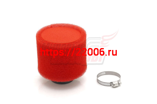 Фильтр воздушный нулевого сопротивления поролон ЦИЛИНДР D=35мм 0°
