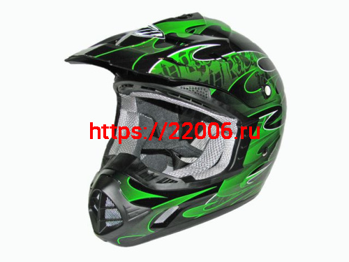 Мотошлем THH TX-12 №3 black/ green (M)