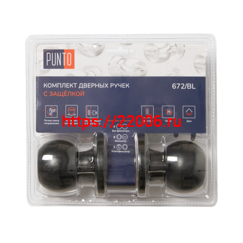 Ручка Punto (Пунто) защелка DK672/BL BL-ET (кл./фик.) черный Ручка Punto (Пунто) защелка DK672/BL BL-ET (кл./фик.) черный