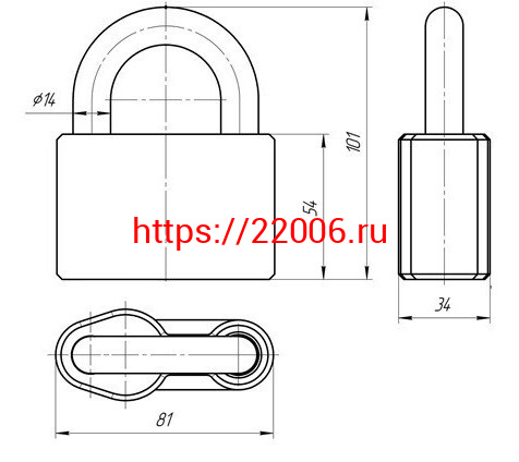 Замок Absolyute (Абсолют) навесной ВС2А фото 2 Замок Absolyute (Абсолют) навесной ВС2А фото 2