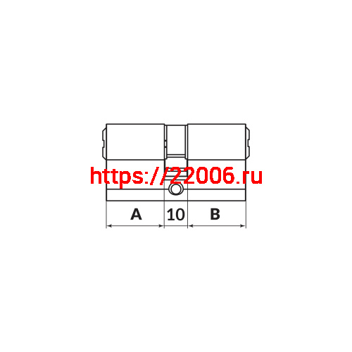 Цилиндровый Fuaro (Фуаро) механизм (200 ZA/80) 2000ZAKey80(35+10+35) BL черный 5Key фото 2