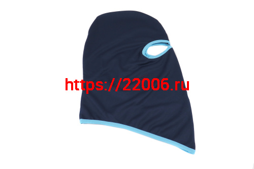 Подшлемник (балаклава) тёмно-синий с голубой окантовкой MC-990 (2 выреза для глаз) Подшлемник (балаклава) тёмно-синий с голубой окантовкой MC-990 (2 выреза для глаз)