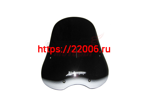 Щиток ветровой (00) (круг. фара) орг.стекло Alpha, Delta, Zodiak, Dingo чёрный тонированный (с крепежами) Air Intercept