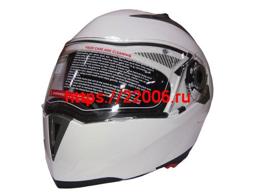 Шлем модуляр COBRA JK105, белый(3), с очками, размеры L Шлем модуляр COBRA JK105, белый(3), с очками, размеры L
