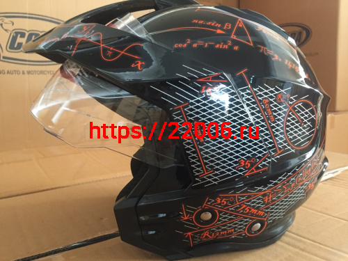 Шлем открытый 3/4 COBRA JK521, белый с серым(3), черный с графикой(2), размеры L фото 3 Шлем открытый 3/4 COBRA JK521, белый с серым(3), черный с графикой(2), размеры L фото 3