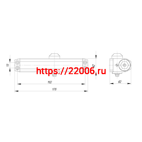 Доводчик Ajax (Аякс) дверной DCTR50-100 hold open AL алюминий фото 2 Доводчик Ajax (Аякс) дверной DCTR50-100 hold open AL алюминий фото 2