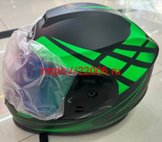 Мотошлем 103 черно-зеленый (L) Мотошлем 103 черно-зеленый (L)