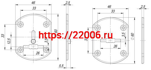 Накладка Fuaro (Фуаро) на сувальдный замок ESC.S-lift+S/OV.set (ESC021) с шторкой CP хром (2шт.) фото 2 Накладка Fuaro (Фуаро) на сувальдный замок ESC.S-lift+S/OV.set (ESC021) с шторкой CP хром (2шт.) фото 2
