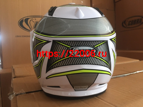 Шлем открытый 3/4 COBRA JK521, белый с серым(3), черный с графикой(2), размеры L фото 4 Шлем открытый 3/4 COBRA JK521, белый с серым(3), черный с графикой(2), размеры L фото 4