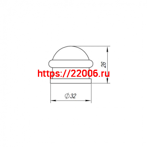 Упор Punto (Пунто) дверной напольный DFIX/F26 (DS PF-26) CF-17 кофе фото 3