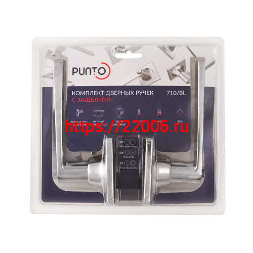 Ручка Punto (Пунто) защелка DK710/BL CP-BK (фик.) хром фото 2 Ручка Punto (Пунто) защелка DK710/BL CP-BK (фик.) хром фото 2