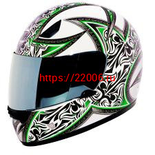 Мотошлем THH TS-38 №4 white/green (M) Мотошлем THH TS-38 №4 white/green (M)