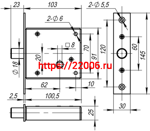 Задвижка Fuaro (Фуаро) врезная ML-PRO/620 фото 2 Задвижка Fuaro (Фуаро) врезная ML-PRO/620 фото 2
