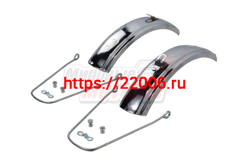 Крылья 12" хром (пара) (щитки) (Х10382)