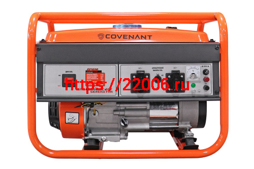 Генератор бенз. "COVENANT" GG3600 (2,5/2,8кВт, LT168F, 6,5л.с., бак 15л, 39кг, руч.старт, МЕДЬ) Генератор бенз. "COVENANT" GG3600 (2,5/2,8кВт, LT168F, 6,5л.с., бак 15л, 39кг, руч.старт, МЕДЬ)