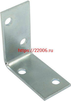 Уголок крепежный 40х40х20 цинк Уголок крепежный 40х40х20 цинк