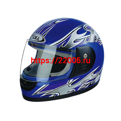 Мотошлем YM-806 синий (S) Мотошлем YM-806 синий (S)