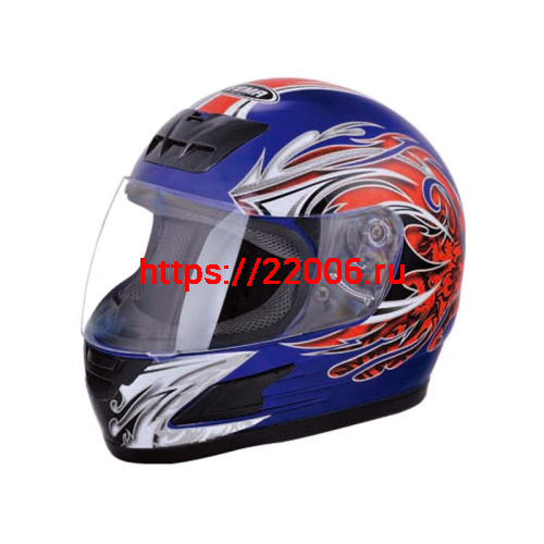 Мотошлем YM-802 синий (XL) Мотошлем YM-802 синий (XL)