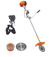 Триммер бензиновый CLEVER БТ-043 (43см3 2,1л.с. до 8500об/мин) неразъемная штанга 26мм