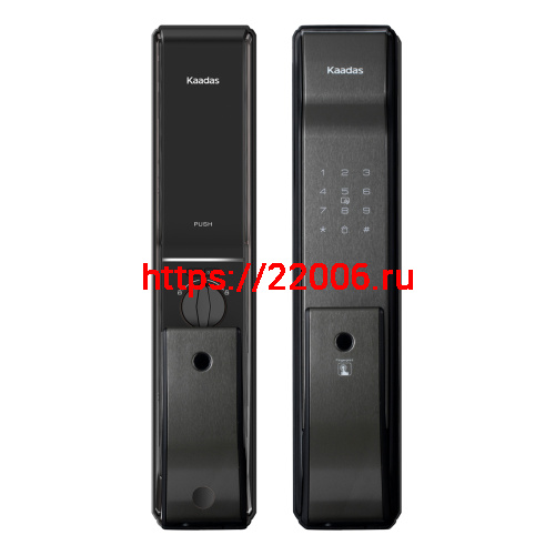 Замок врезной электронный Kaadas K9-5W с отпечатком пальца, со встроенным модулем WIFI, черный