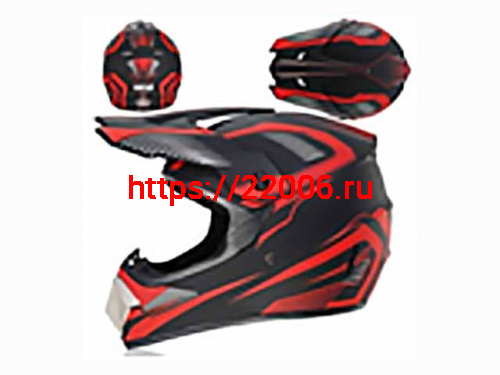 Мотошлем VIRTUE MD-905 Кросс черно-красный матовый (M) Мотошлем VIRTUE MD-905 Кросс черно-красный матовый (M)