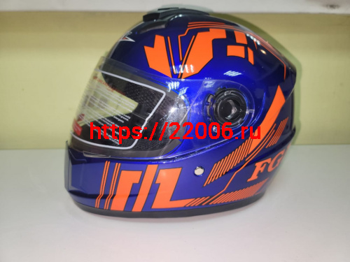 Мотошлем FGN-806-1 закрытый синий (без размера)