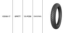 Покрышка 17" 100/90-17 Р359, KINGSTONE (YUANXING)