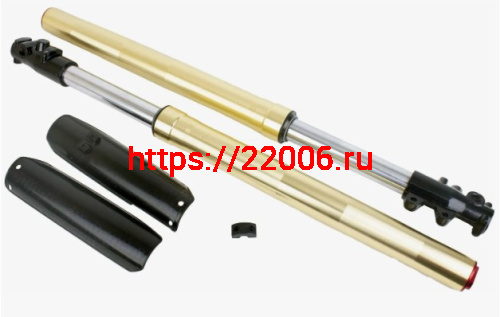 Перья вилки KAYO-125/140 (L-770mm) ось 15 мм, золотые Перья вилки KAYO-125/140 (L-770mm) ось 15 мм, золотые