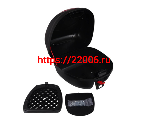 Кофр задний пластик JX A-10, 30 л., черный фото 2 Кофр задний пластик JX A-10, 30 л., черный фото 2