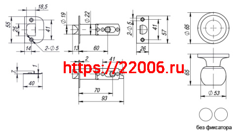 Ручка Fuaro (Фуаро) защелка DK672/BL CP-PS (672/BL CP-P) ( без фик.) хром фото 2 Ручка Fuaro (Фуаро) защелка DK672/BL CP-PS (672/BL CP-P) ( без фик.) хром фото 2