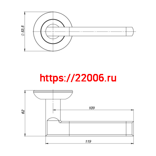 Ручка Punto (Пунто) раздельная R.ZR54.AXIS (AXIS ZR) SN/CP-3 матовый никель/хром фото 2 Ручка Punto (Пунто) раздельная R.ZR54.AXIS (AXIS ZR) SN/CP-3 матовый никель/хром фото 2