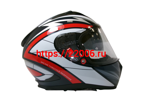 Шлем TVS RACING (Индия) STREET D/V NAVY BLUE RED размер L, + пинлок в комплекте, очки фото 4