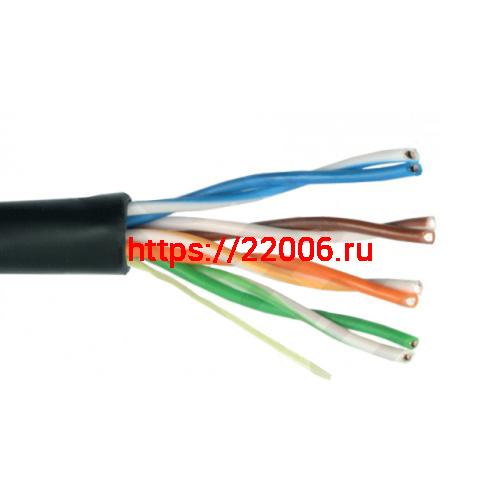 Кабель PLEXUS UTP 4PR 24AWG Cu CAT 5e, OUTDOOR (0.48) 305м Кабель PLEXUS UTP 4PR 24AWG Cu CAT 5e, OUTDOOR (0.48) 305м