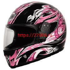 Мотошлем THH TS-38 №3 black/pink (M) Мотошлем THH TS-38 №3 black/pink (M)