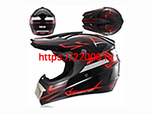 Мотошлем VIRTUE MD-905 Кросс черно-красный №2 (M) Мотошлем VIRTUE MD-905 Кросс черно-красный №2 (M)