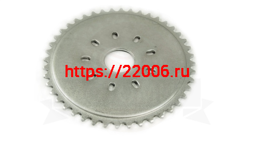 Звезда 44 зуб. (415) цепи, задняя  "Газуля" T100 голая (9 овальных отверстий)