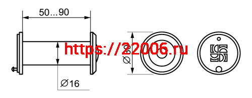 Глазок Fuaro (Фуаро) дверной, оптика пластик DV 3/90-50/Z (VIEWER 3 DVZ) CP хром фото 2 Глазок Fuaro (Фуаро) дверной, оптика пластик DV 3/90-50/Z (VIEWER 3 DVZ) CP хром фото 2