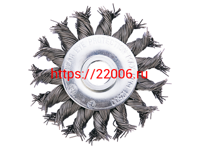 Щетка круглая витая для УШМ132мм d.75 (150137) фото 2 Щетка круглая витая для УШМ132мм d.75 (150137) фото 2