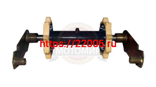 Вал Буран ведомый (направляющий) УСИЛЕННЫЙ с балансирами (толстая труба) фото 3