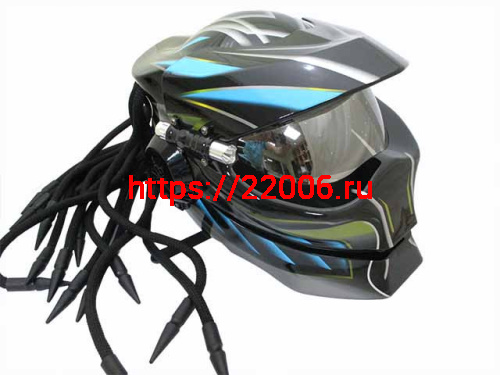 Мотошлем хищник синий (M) Мотошлем хищник синий (M)