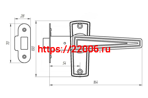Защелка Zenit (Зенит) ЗЩ2.01 (бронза) фото 2