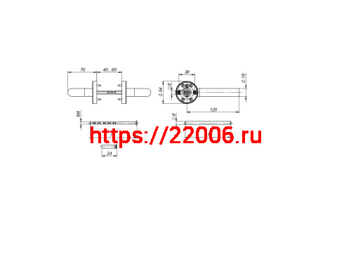 Ручка Fuaro (Фуаро) раздельная R.DSS201-0201/19 (DSS-0201/19) INOX 201 фото 2 Ручка Fuaro (Фуаро) раздельная R.DSS201-0201/19 (DSS-0201/19) INOX 201 фото 2