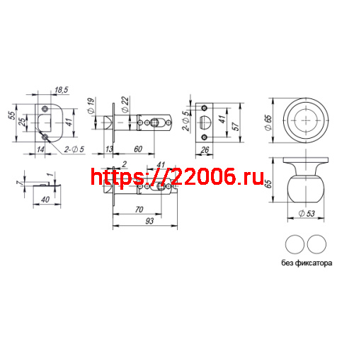 Ручка Fuaro (Фуаро) защелка DK672/BL BL-ET (672/BL BL-E) ( кл/фик.) черный фото 3