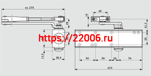 Доводчик Dorma (Дорма) дверной TS-Profil EN2/3/4+Size5 BCA, с рычажной тягой, черный фото 3 Доводчик Dorma (Дорма) дверной TS-Profil EN2/3/4+Size5 BCA, с рычажной тягой, черный фото 3
