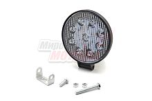 Фара светодиодная 27W 9 диодов SMD, 20мм круг. мет. корпус, ближний свет (Flood)