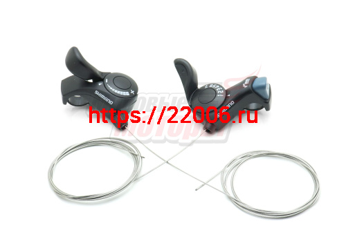 Шифтер (манетка) 3ск.х7ск. TX30 "SHIMANO Torney" с тросами (комплект) Шифтер (манетка) 3ск.х7ск. TX30 "SHIMANO Torney" с тросами (комплект)